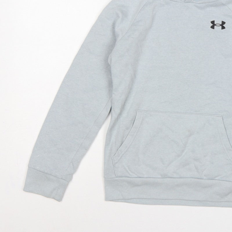Additional view of Under Armour boys’ grey medium pullover hoodie logo pocket sports