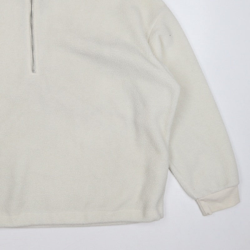 New Look Women’s Ivory L Quarter Zip Fleece Pullover Sweatshirt