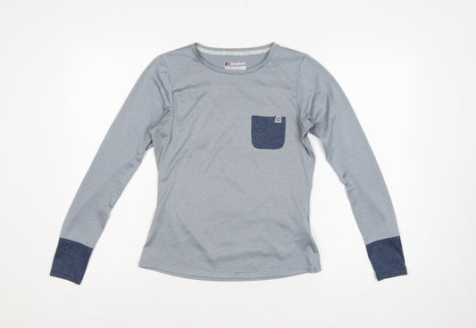 Berghaus Women Grey UK 8 Argentium Long Sleeve Athletic T-Shirt