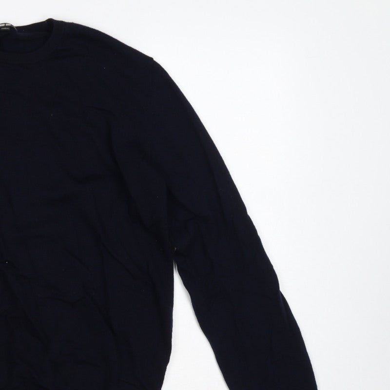 Uniqlo Men’s Navy Blue L Crew Neck Pullover Jumper Long Sleeve