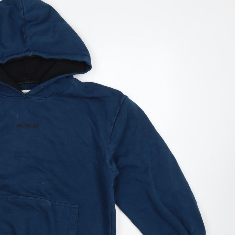 Dillinger Men’s Blue L Pullover Hooded Cotton Logo Hoodie