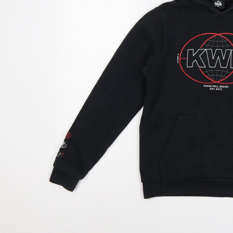 Kings Will Dream Boys Black M Pullover Graphic Logo Hoodie