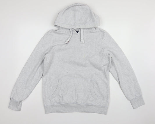 Superdry Women Grey Size 14 Pullover Hoodie Fleece Kangaroo Pocket