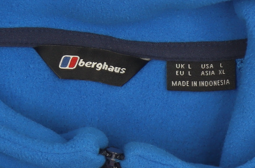 Berghaus Men's Blue L 1/4 Zip Fleece Pullover Sweatshirt Outdoor