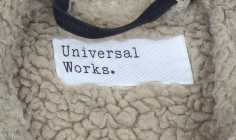 Universal Works Men’s Black L Sherpa Lined Cotton Workwear Jacket