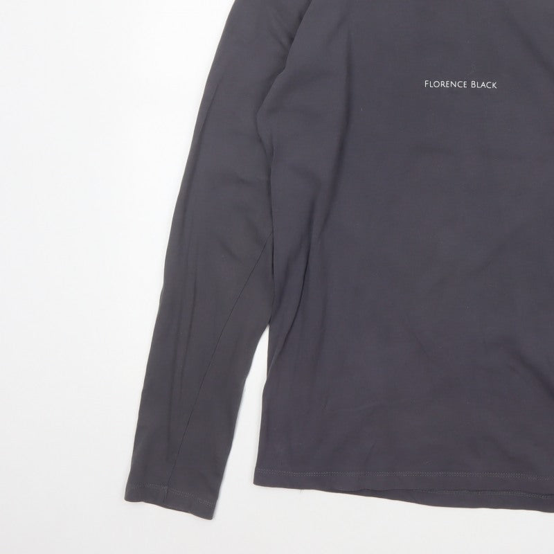 Additional view of Florence Black Men’s Grey M Long Sleeve Logo Stretch T-Shirt