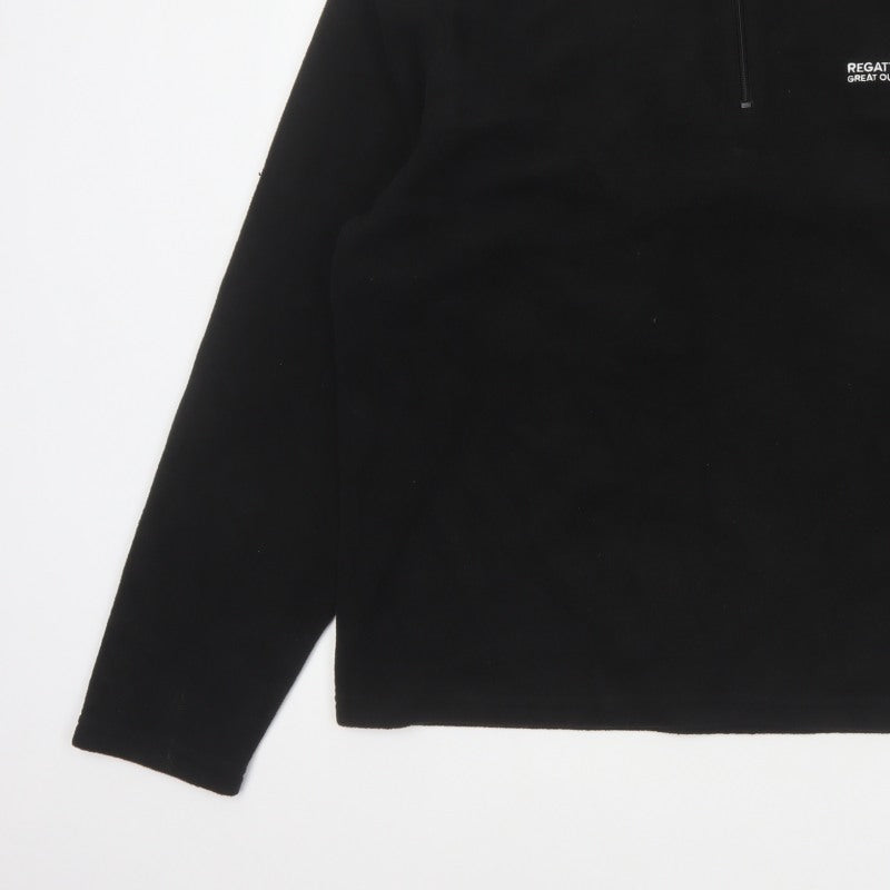 Regatta Men's Black XL 1/4 Zip Fleece Sweatshirt Outdoor