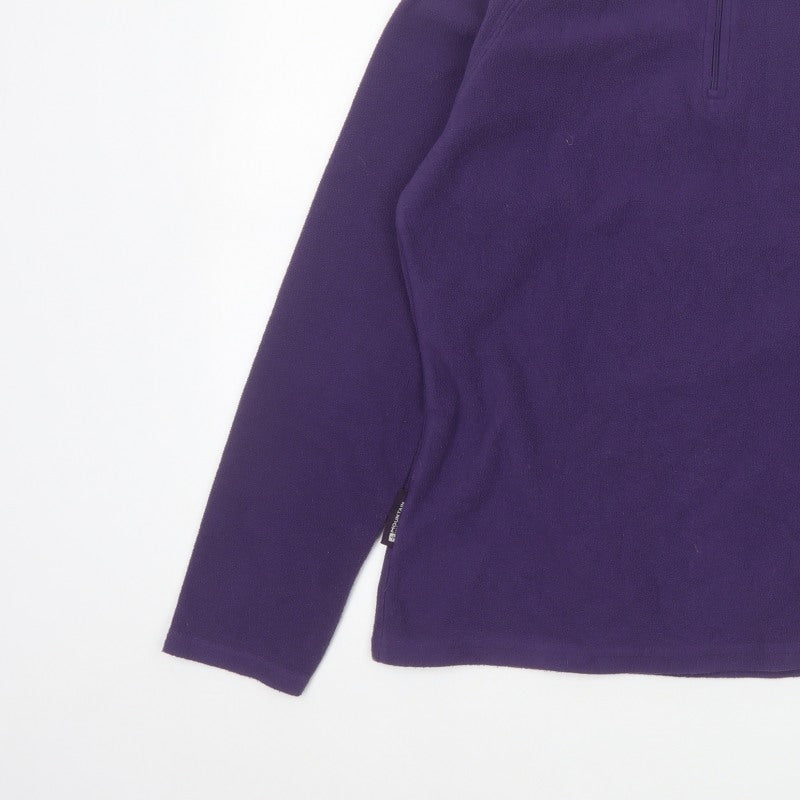 Mountain Warehouse Women Purple UK 14 1/4 Zip Fleece Sweatshirt