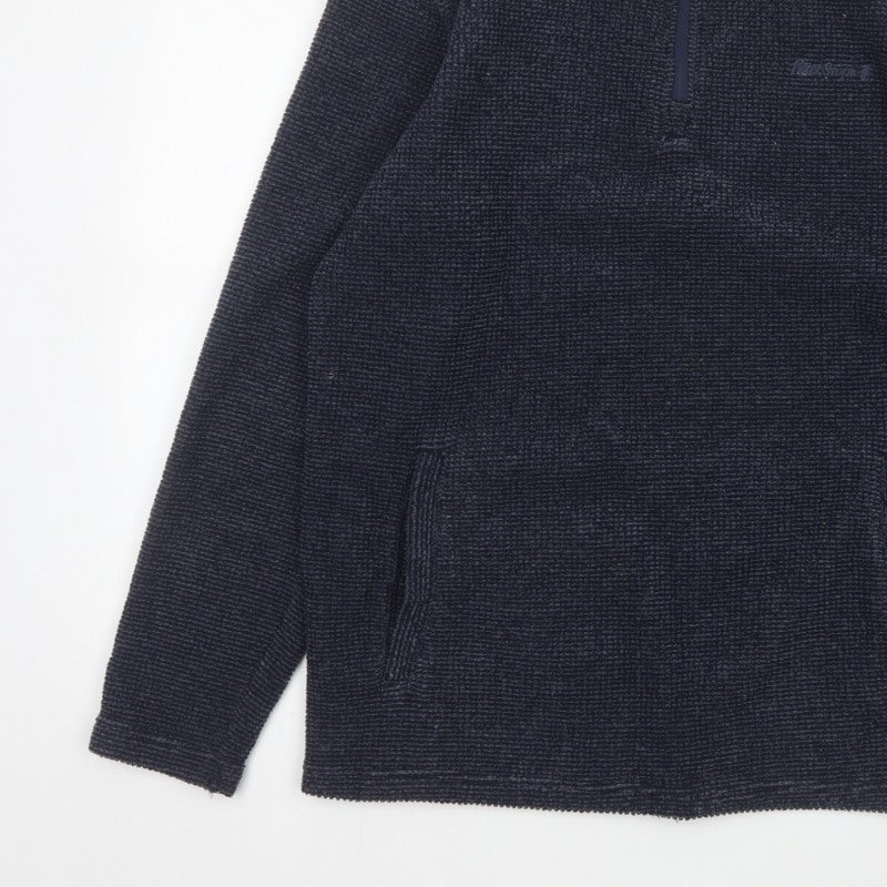 Peter Storm Men’s Blue M 1/4 Zip Fleece Sweatshirt Pockets