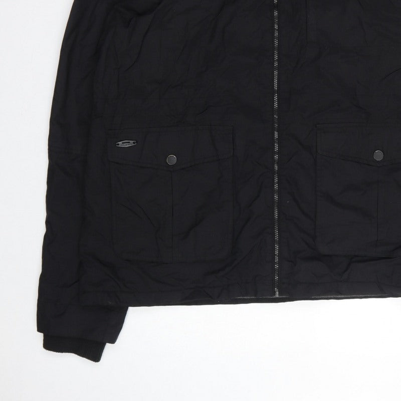 Next Men’s Black 2XL Anorak Hooded Fleece Lined Jacket