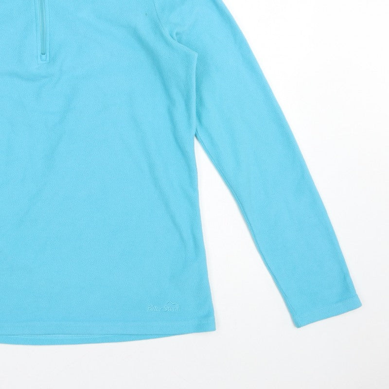 Peter Storm Women Blue Size 16 1/4 Zip Fleece Pullover Sweatshirt