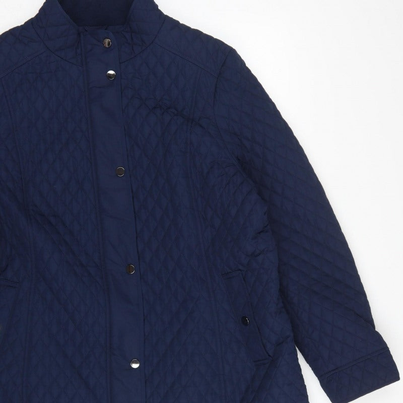 Marks and Spencer Women Blue UK 20 Classic Quilted Padded Jacket