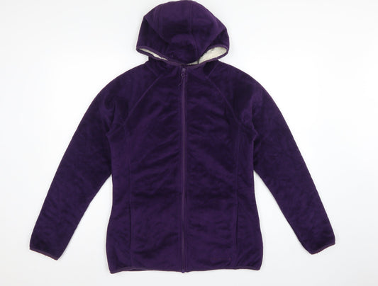 Peter Storm Women’s Purple Size 12 Hooded Full Zip Fleece Jacket