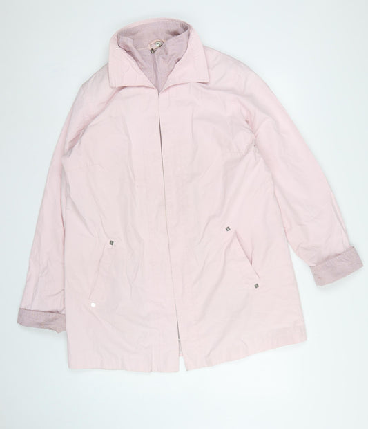Klass Collection Women Pink Size 14 Mid-Length Zip Jacket