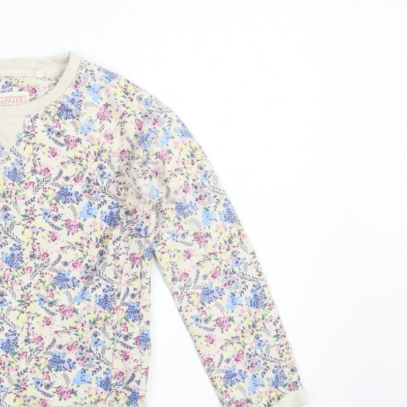 Additional view of FatFace girls’ multicoloured floral sweatshirt 8-9 years pullover crew neck