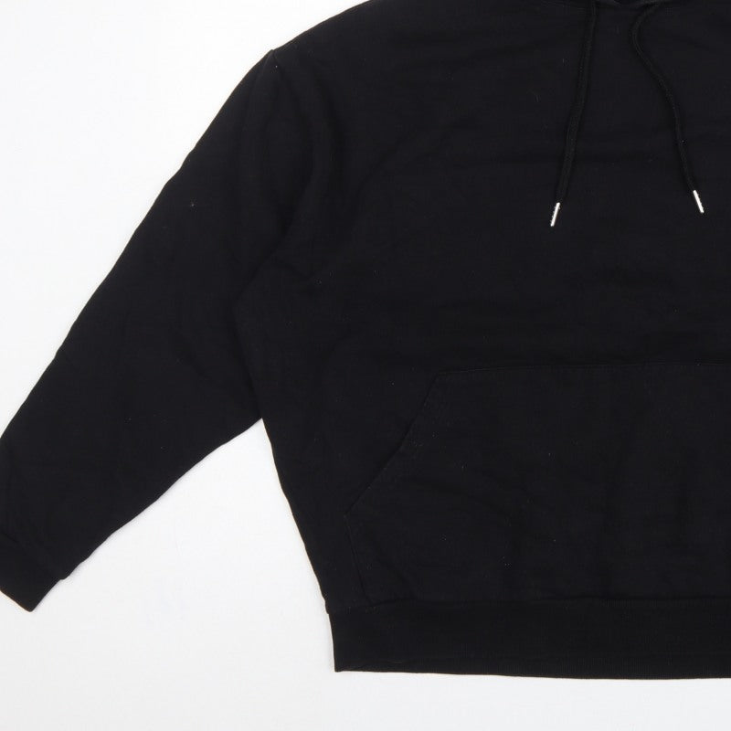 Additional view of ASOS Design Men's Black L Pullover Hoodie Colourful Floral Graphic Print