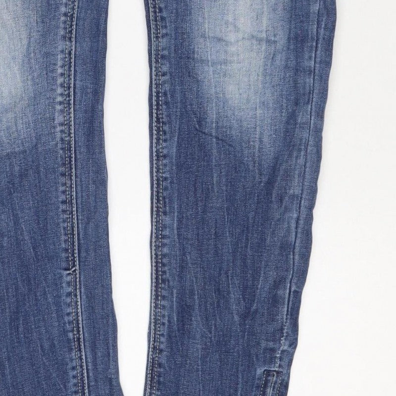Tally Weijl Women’s Blue UK 6 High Rise Skinny Jeans Ankle Zip