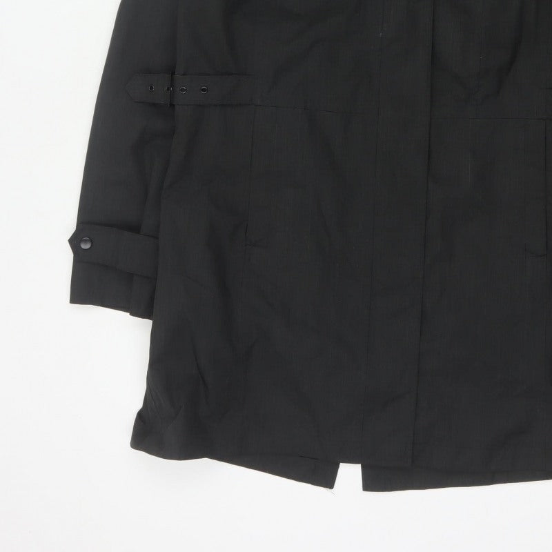 Kirkland Signature Unisex Black L Hooded Long Trench Coat