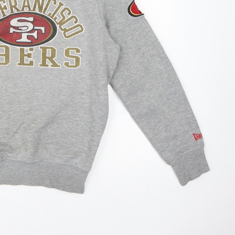 Additional view of New Era unisex grey s san francisco 49ers nfl logo sweatshirt