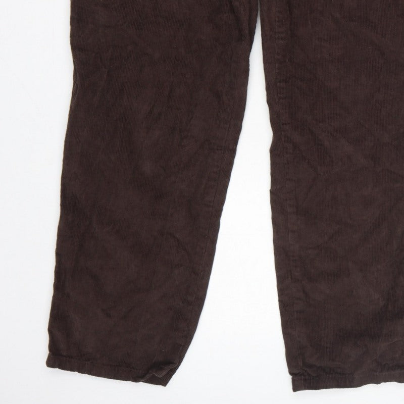 Additional view of New Look unisex brown corduroy jogger trousers xl cotton