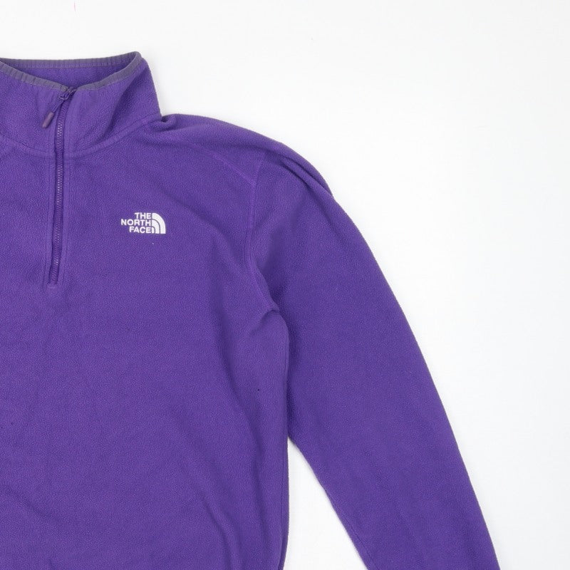 The North Face Unisex Purple M 1/4 Zip Fleece Pullover Sweatshirt
