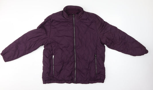 Cotton Traders Men’s Purple Grape L Quilted Padded Zip Jacket