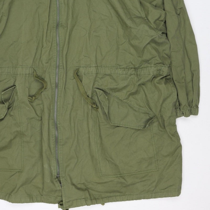 ASOS Women’s Green UK 8 Cotton Hooded Parka Jacket