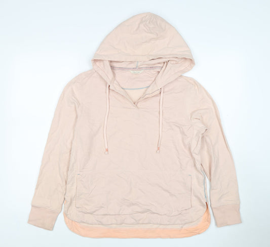 White Stuff Women’s Pink UK 10 Pullover Hoodie Hooded Pockets