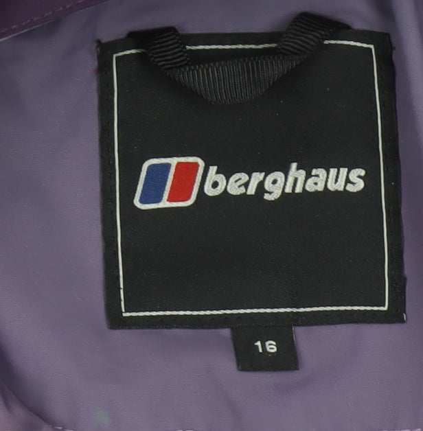 Berghaus Women's Purple UK 16 Gore-Tex Hooded Waterproof Parka Jacket