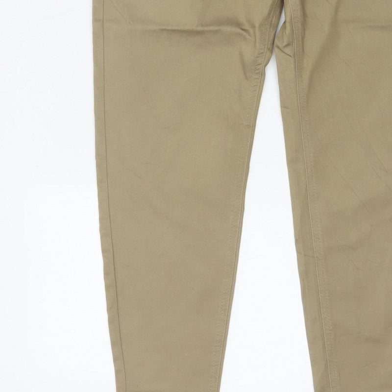 Marks & Spencer Women Brown UK 16 Short Skinny Cotton Jeggings