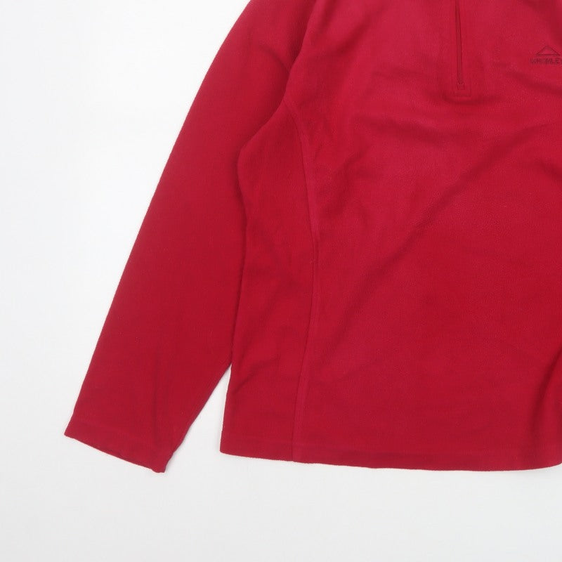 McKinley Women’s Red UK 16 1/2 Zip Fleece Pullover Sweatshirt