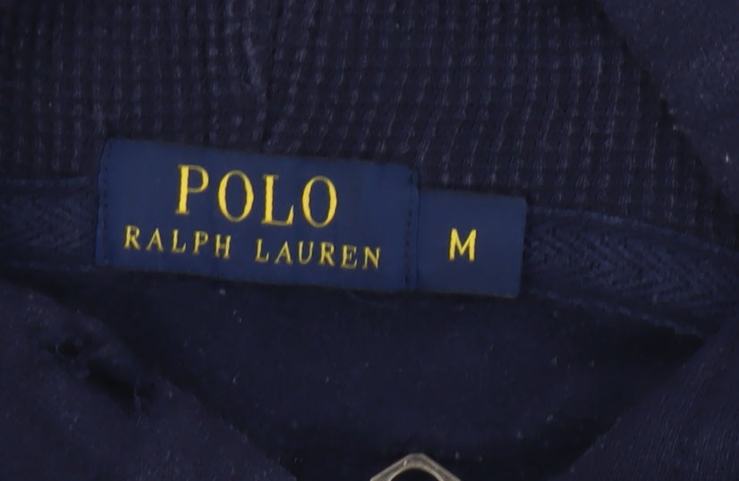 Additional view of Polo Ralph Lauren Teens Blue M Full Zip Hoodie Logo Cotton Blend