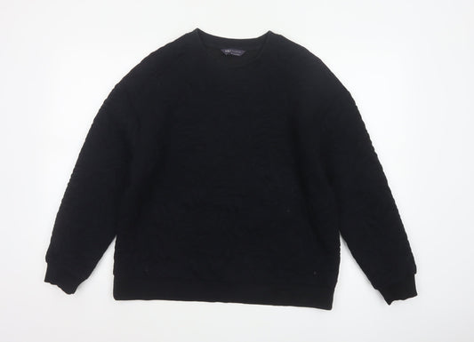 Marks and Spencer Women’s Black Size 14 Thermal Pullover Sweatshirt