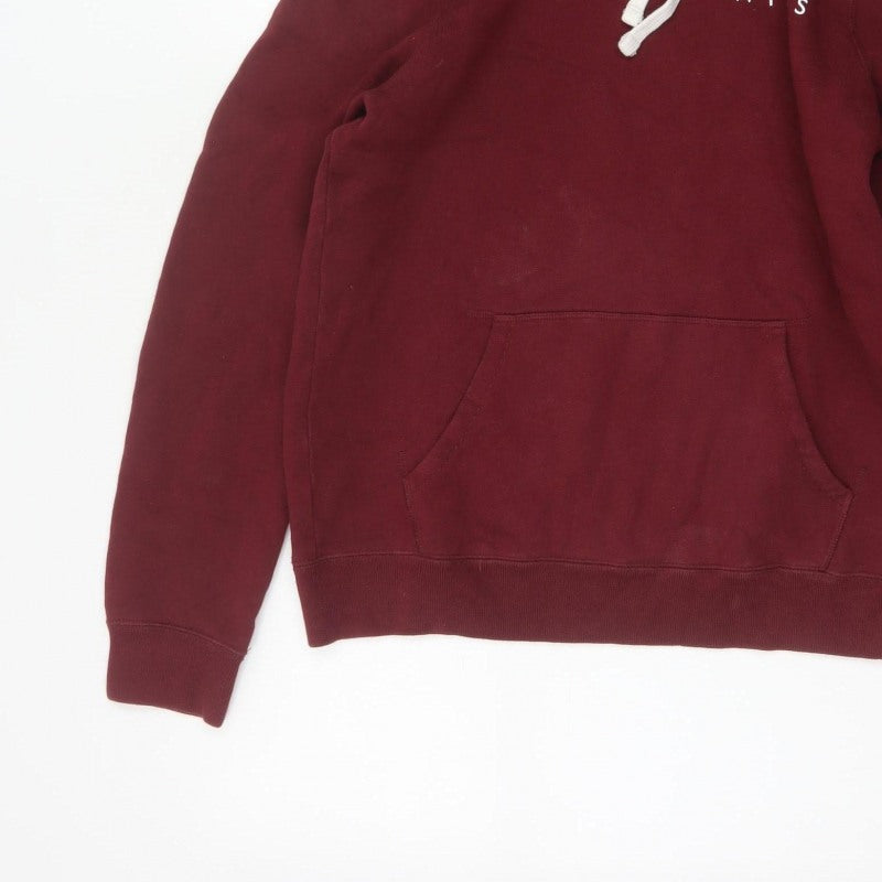 Jack Wills Women’s Burgundy Red UK 10 Pullover Hoodie Logo Fleece