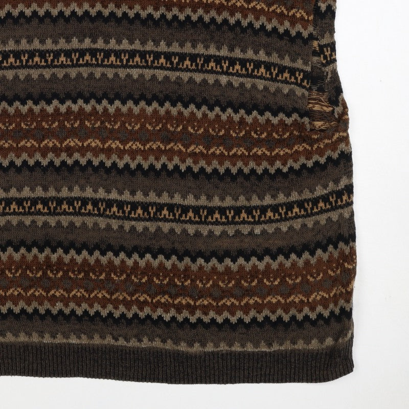 Knightsbridge Men’s Multicoloured XL Fair Isle Knit Sweater Vest