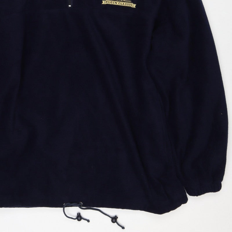 Result Men’s Blue L 1/4 Zip Fleece Sweatshirt Glen Moray Logo