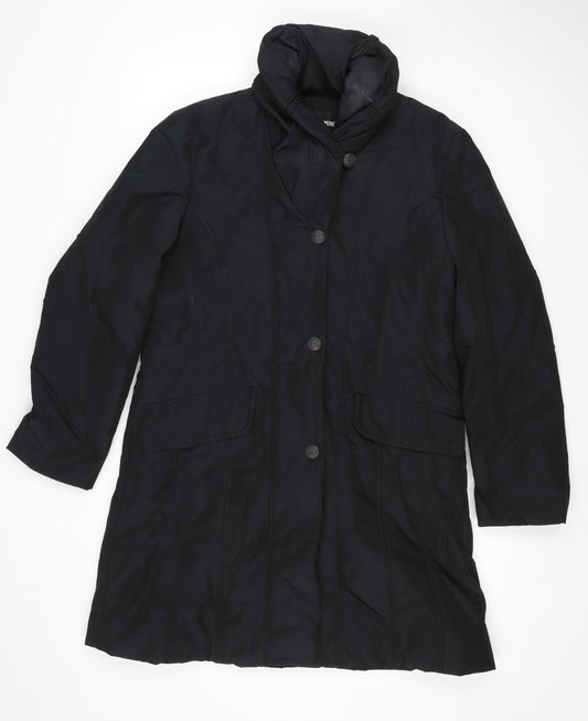 Gerry Weber Women’s Black UK 12 Hooded Padded Button Coat