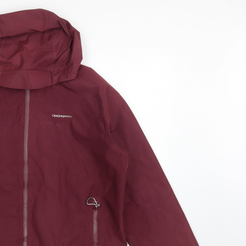 Craghoppers Women Burgundy UK 18 Aquadry Waterproof Hooded Rain Jacket