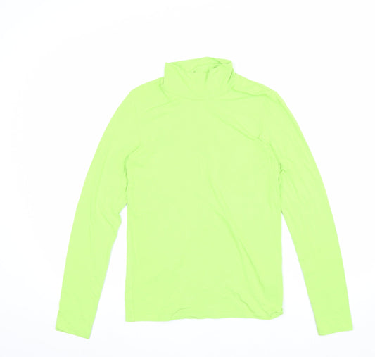 COS Women Green UK 10 Basic Roll Neck Long Sleeve Jersey Top