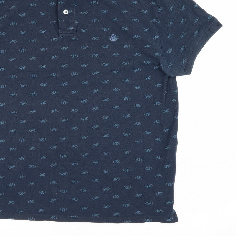 Additional view of Springfield Men’s Blue XL Bicycle Print Short Sleeve Polo Shirt