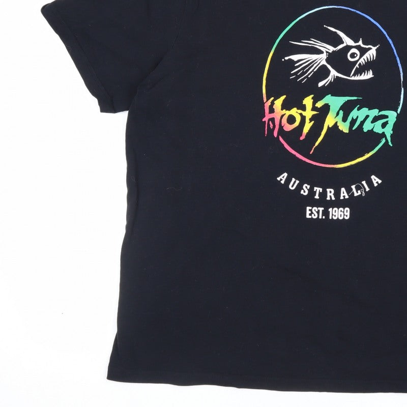 Hot Tuna Men's Black XL Fish Graphic Surfwear T-Shirt