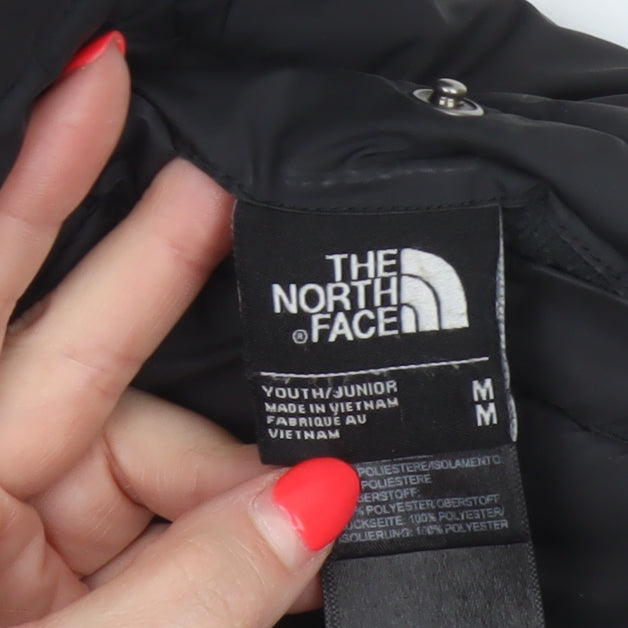 The North Face Boys Black M Hooded Quilted Puffer Jacket