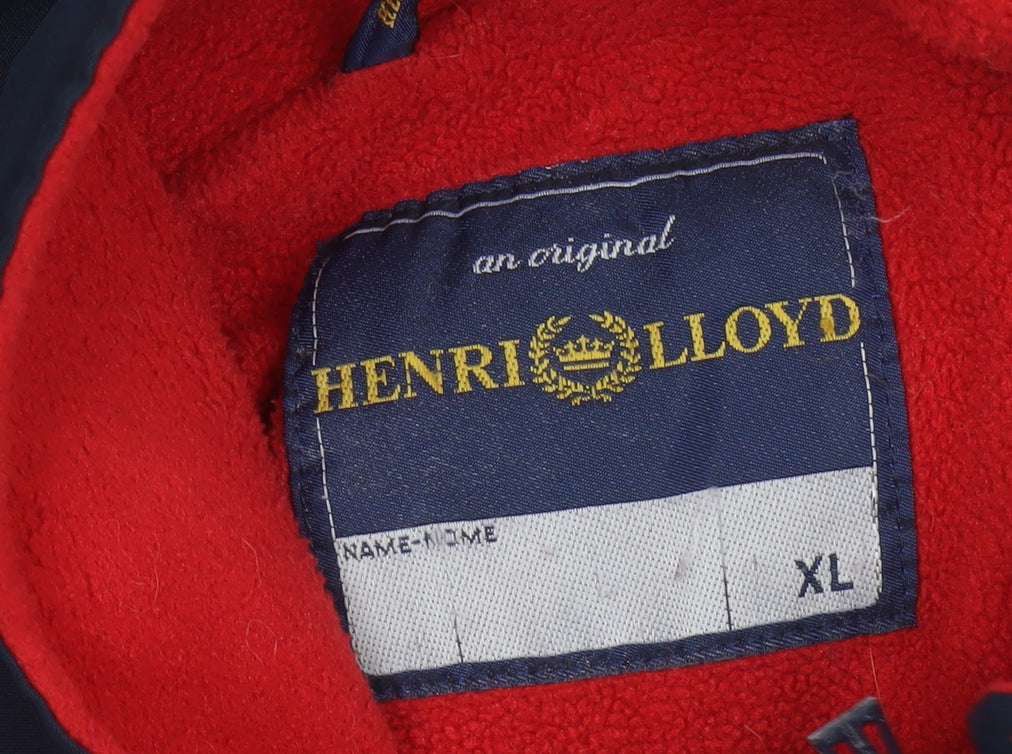 Henri Lloyd Men’s Navy XL Basic Jacket Fleece Lined Full Zip Outdoor