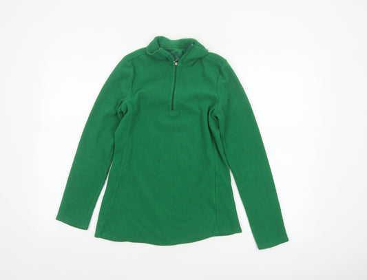 Gap Women’s Green XS Fleece 1/4 Zip High Neck Pullover Sweatshirt