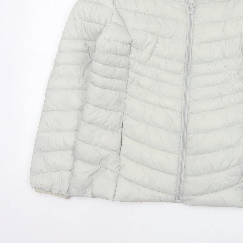George Women’s Cream UK 16 Quilted Puffer Jacket Full Zip