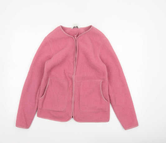 M&S Women’s Pink XS Fleece Full Zip Pocket Jacket