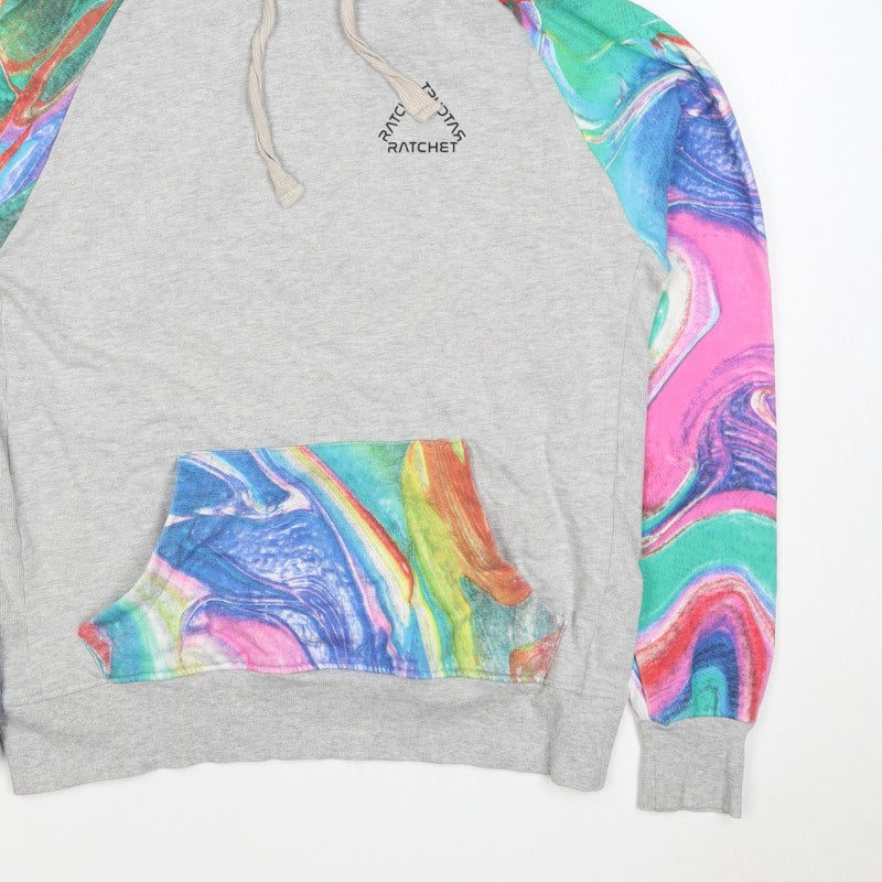 Additional view of Ratchet Men’s Grey Multicoloured Hoodie M Pullover Graphic Print