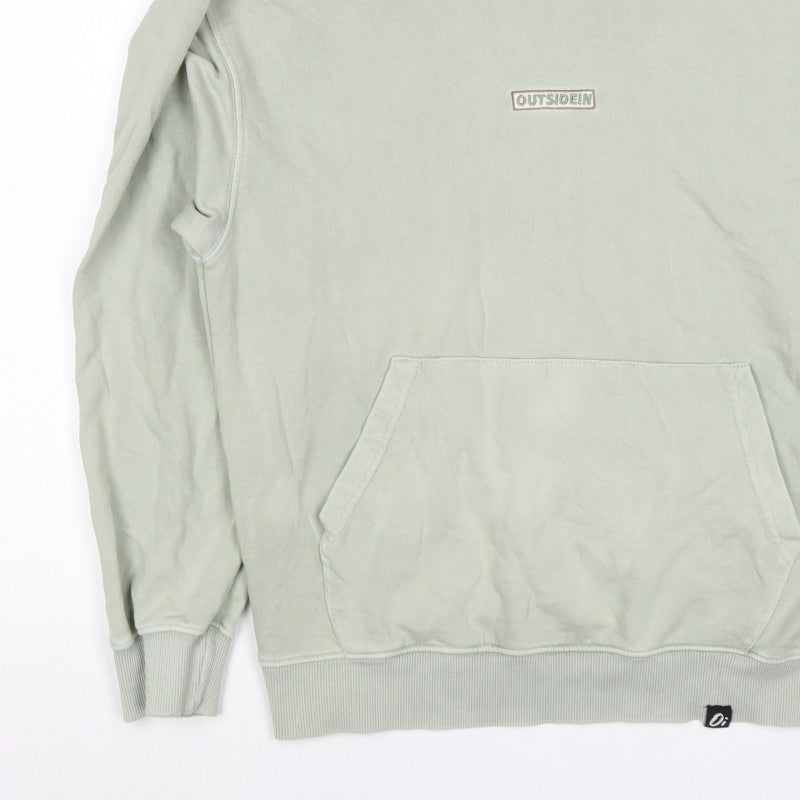 Additional view of OutsideIn Men’s Green XS Pullover Hoodie Logo Kangaroo Pocket