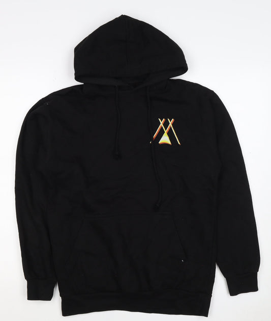 Stars & Stripes Women’s Black M Pullover Hoodie Logo Fleece Drawstring