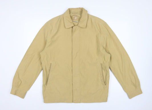Back view of Benny Men's Beige UK 40 Basic Jacket Full Zip Teflon Microfibre